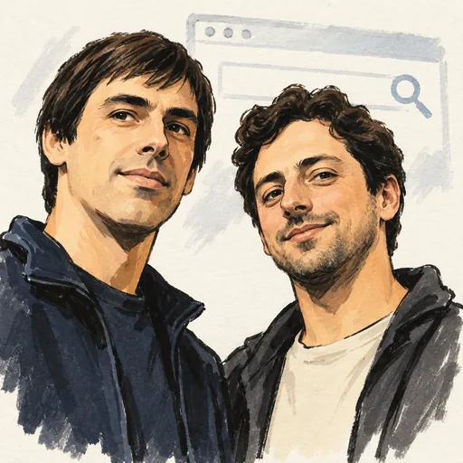 Portrait of Larry Page & Sergey Brin
